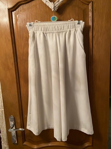 Cream topshop wide trousers - topshop,