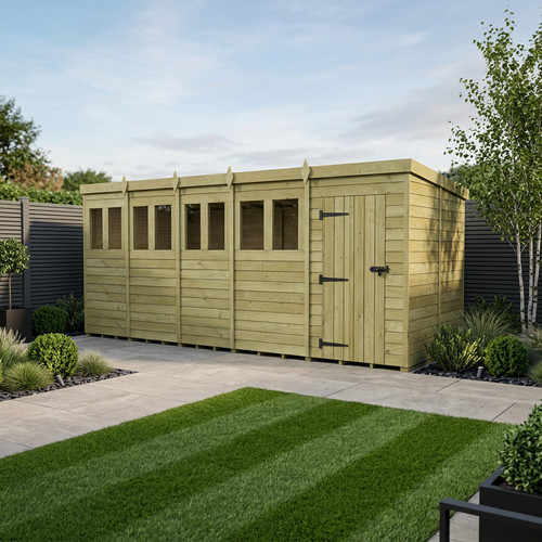 Pent shed single door - 20,