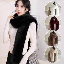 Womens Faux Fur Scarf Fluffy