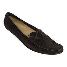 Russell & Bromley Unity Loafer Shoes Ladies Size UK 8 Brown Flat Slip On Leather