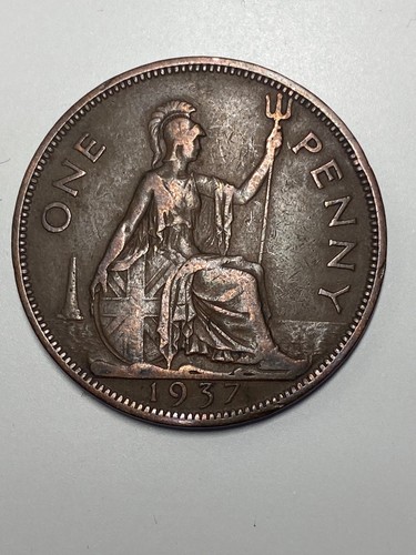 1937 george one penny - 1937,