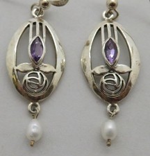 Sterling silver amethyst &