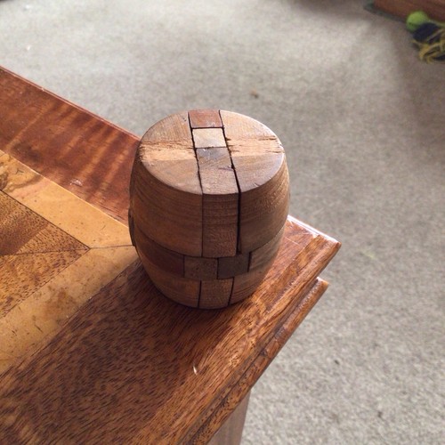 Wooden barrel puzzle - wooden,