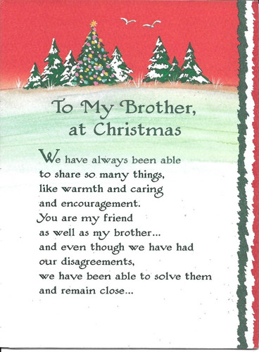 Brother christmas card blue - brother,