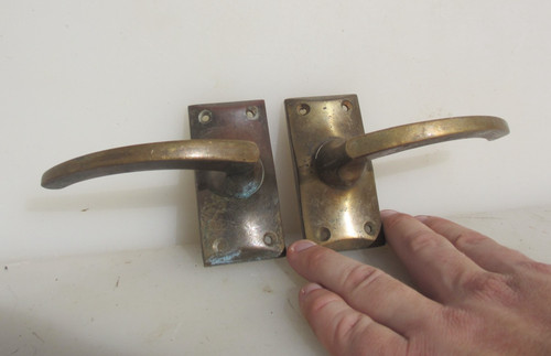 Vintage bronze lever door - bronze,
