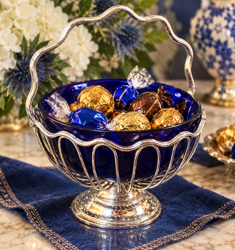 Vintage silver plated bonbon - silver,