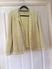 Yellow multi textured fringed