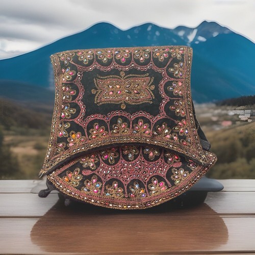 Patterned indian style handbag - indian,