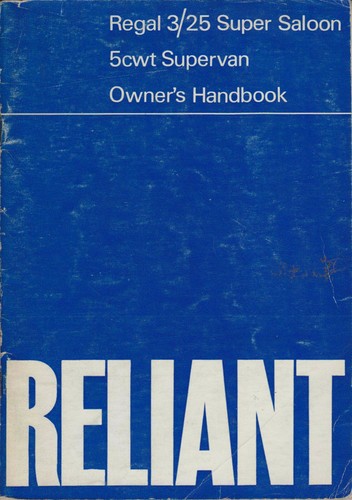 Reliant regal super - reliant, 3/25