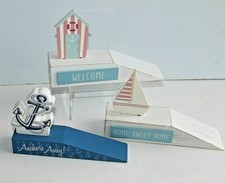 Wooden Door Stop Wedge Coastal Seaside Shabby 3 Designs