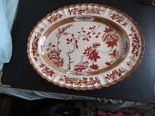 Antique vintage Copeland Spode meat platter Red Indian Tree pattern