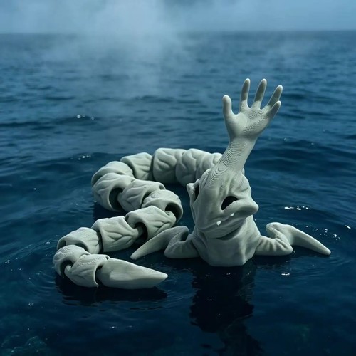 Large deep sea monster action - large,