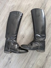 Ladies Black Leather Hunting Boots Size 5
