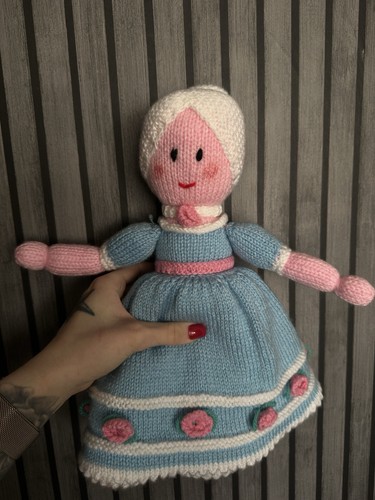 Hand knitted cinderella doll - cinderella,