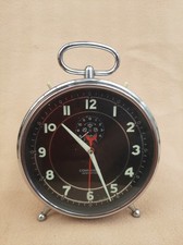 VINTAGE WEHRLE COMMANDER CHROME ALARM CLOCK
