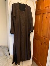 MellowJ floral brown Dubai Abaya/Burqa tie close worn size 54 & niqab set basic