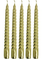 4 x TWISTED SPIRAL CANDLES WAX