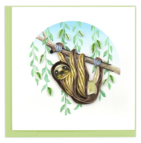 Quilling sloth branch - on, a