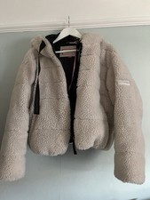 Hunter faux sheepskin padded insulated bomber jacket size large