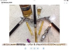 Walking/Gadget/Tippling Stick Jaguar Handle Lighter/Flasks & Tablet Holder