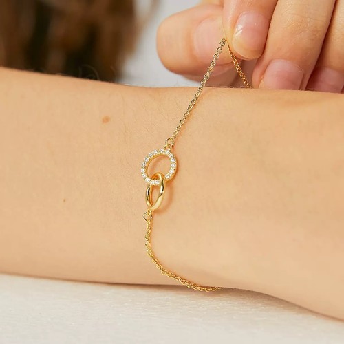 925 double circle crystal - 925,