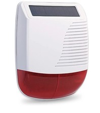 Solar Strobe Alarm Light 120db Sound Security Siren Light IP67 Waterproof,Home