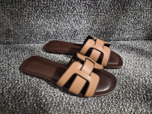 Ladies brown sliders flip - m&s,