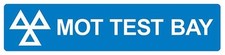 MOT Test Bay Sign 600mm x146mm