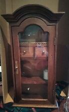 Antique Wood & Glass 3-Shelf