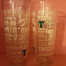 2 x Tennents GAWA Northern Ireland Pint Glasses