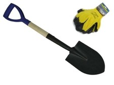 NEW MINI SMALL CAR BOOT CAMPING SNOW SCOOP SPADE SHOVEL + FREE PAIR ARTIC GLOVES
