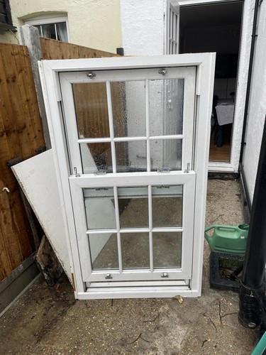 Upvc sash window - white, with