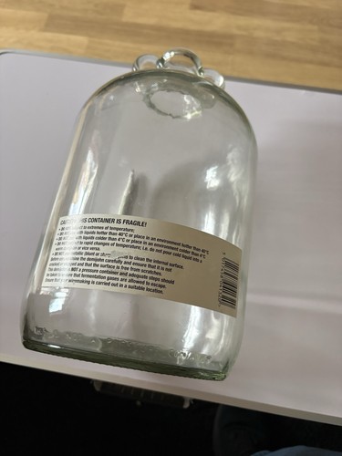 Demijohn clear glass bottle - clear, 5l