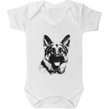 'German Shepherd dog' Baby Grows / Bodysuits (GR039821)