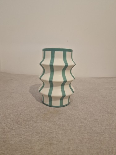 Vase next white teal ceramic - vase,