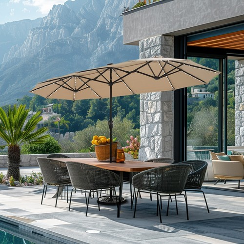 13ft patio umbrella with led - umbrella,