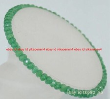 Faceted 2x4mm Multicolor Roundlle Gemstones Beads Bracelet 7.5 Inches AAA