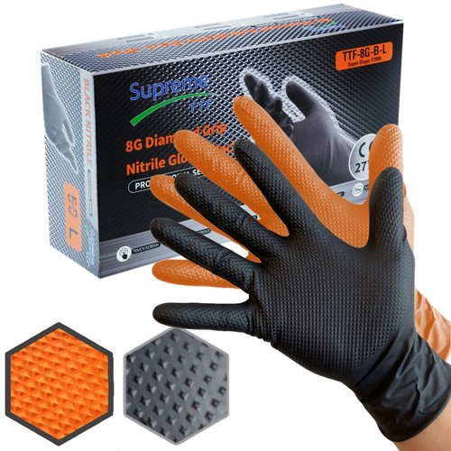 Orange nitrile disposable - orange,