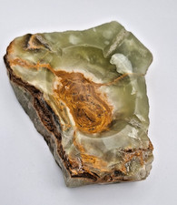 Vintage Green Onyx Marble Ashtray Square Mid-Century Modern 3 Rest c1970s