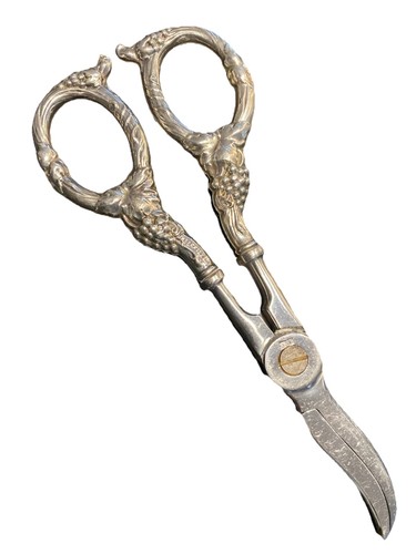 Sterling silver grape scissors - silver,