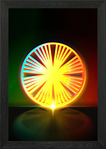 Neon geometric glyph rune - glyph,