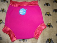 Splash About Happy Swim Nappy Baby / Toddler Size XL  Pink Reusable Neoprene