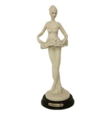 Juliana Collection Ballerina Figurine Ornament Ceramic On Wooden Stand 13.5”