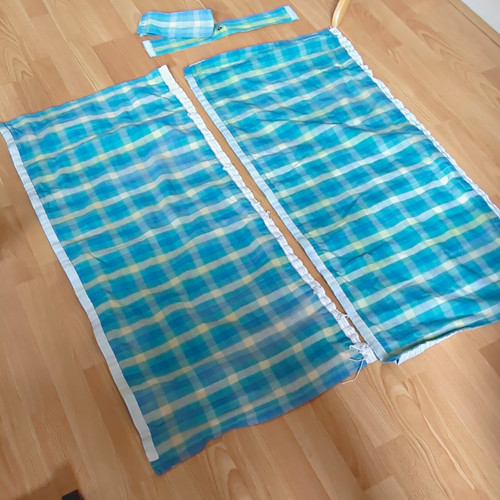 Blue green check - vw,
