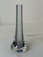 Hand Blown Glass Vase Blue And