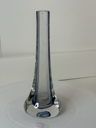 Hand blown glass vase blue - hand,