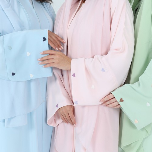 Dubai embroidery open kimono - open,