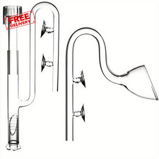 Clear Glass Lily Pipe Outflow and Skimmer Inflow with Suction Cup 13Mm 17Mm for
