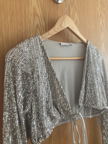 Silver sequin shrug - shrug, bolero