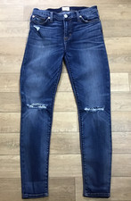 Hudson NICO Midrise Super Skinny Ankle Distressed Ripped Women's Jeans W28 x L28